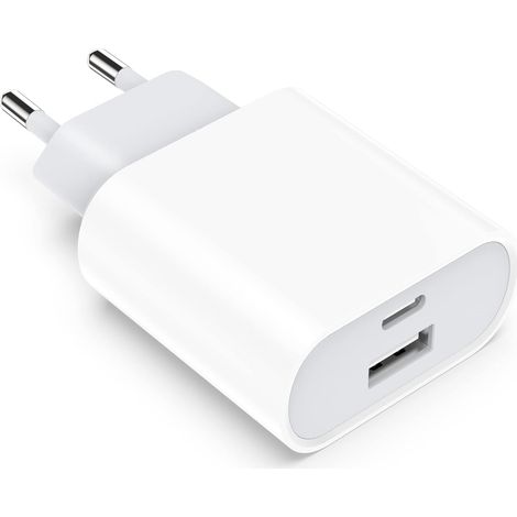 Chargeur Prise USB C Compatible with iPhone 16/16 Pro/16 Pro Max/16 Plus/15/14/13/12/11 /SE/X/XR/XS/Mini, 20W USBC Rapide Adaptateur Type C Secteur (1/5)