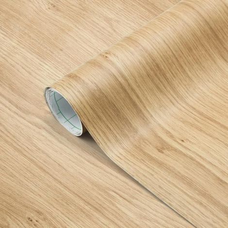 Papier Peint Auto-Adhésif 60 500cm Autocollant Grain de Bois Décor Mural Moderne épaisse PVC Adhésif Film (1/4)