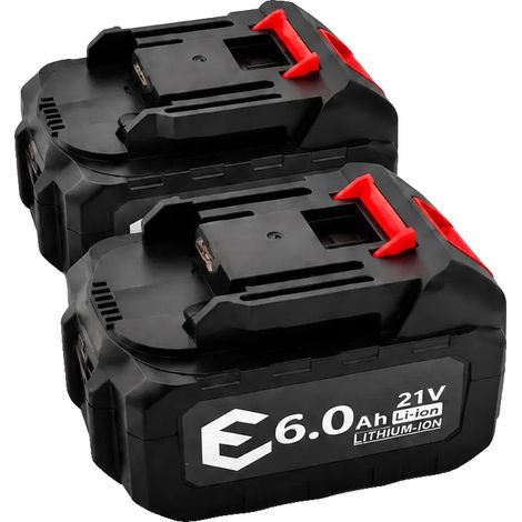 Batterie Lithium Rechargeable, 21V, Capacité de 6000 mAh, 21V6.0-2PCS (1/2)