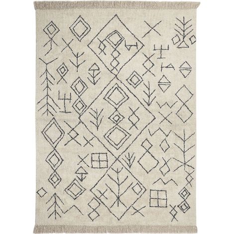 Teppich SOMEK Beige 160 x 230 cm Baumwolle