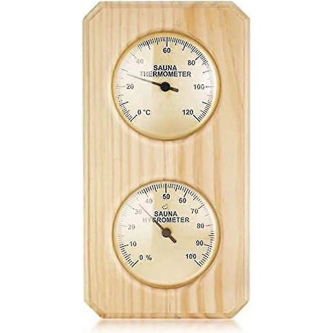 Thermomètre et hygromètre pour sauna en bois 2 en 1, mesure de l'humidité et de la température, sauna familial d'hôtel [RM] (1/5)