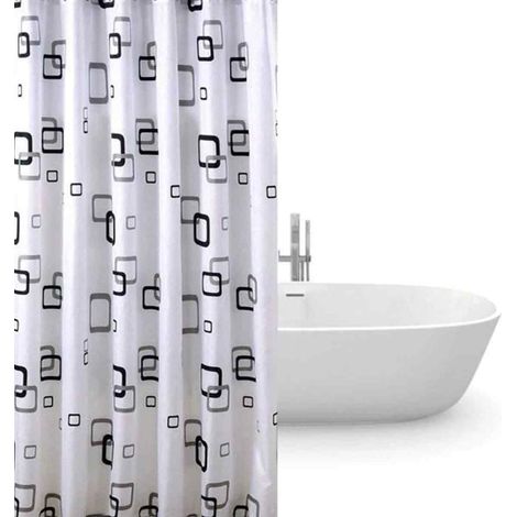 Wasserdichter Duschvorhang, 180 x 220 cm, geruchlos, schimmelresistentes Polyester, modernes Badezimmer (1/5)