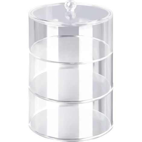 Gürtelorganizer aus transparentem Acryl – 3-stufiger, stapelbarer Organizer mit Magnet und Staubschutz – Aufbewahrungsaccessoire für Gürtel, Schmuck und Sammlerstücke (22 x 14 cm / 8,7 x 5,5 Zoll) (1/5)