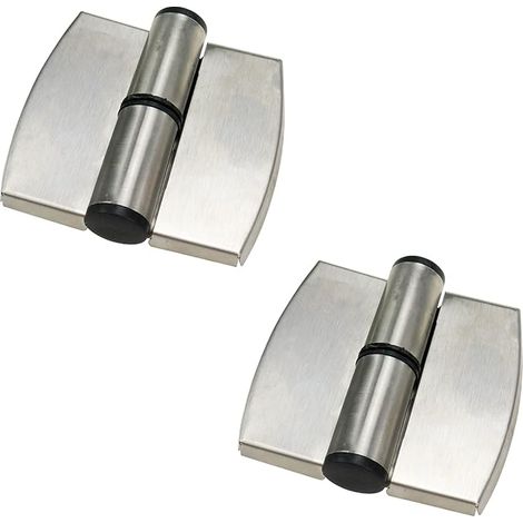 Accessori di collegamento per pareti divisorie di bagni pubblici: cerniera piatta per porta (sinistra) (1/4)