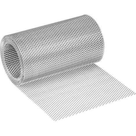 Grille de ventilation en aluminium en rouleau - 150 mm x 6 m – Bande d’égout perforée pour ventilation du toit et de la façade – Protection contre et les petits animaux et les insectes (1/5)