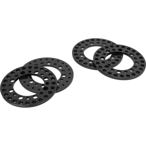 4 Pièces Bague de Fixation de Roue 1,9" en Alliage Réutilisable pour Modèles RC 1/10 Traxxas - Accessoires Noirs (1/5)