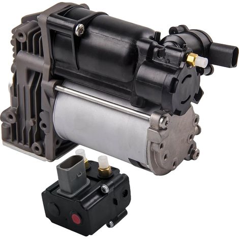 Compresor de suspensión neumática, voltaje de 13 V CC, longitud del artículo 35 cm, ancho del artículo 20 cm, altura del artículo 18 cm, presión máxima de aire 290 psi (1/5)