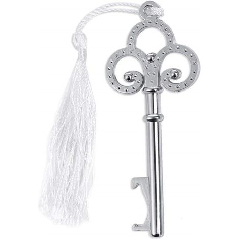 Clé En Nappa Blanc Ouvre-bouteille Porte-bonheur Faveurs