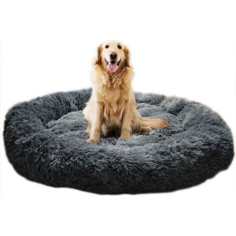Lit panoramique pour chien Deluxe XXL 120cm gris foncé, lavable, imperméable, antidérapant