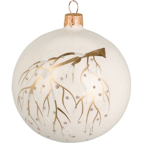 Palline per albero di Natale decorato, in Vetro, color Oro, da Ø 100 mm, 6 pezzi -12 palline da Ø 80 mm (1/4)