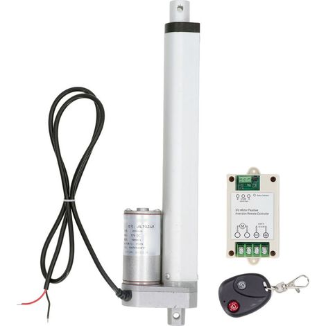 Actionneur linéaire blanc, course de 200mm, moteur 750N IP65 pour cylindre de canapé électrique, Kit de télécommande 24V (1/4)