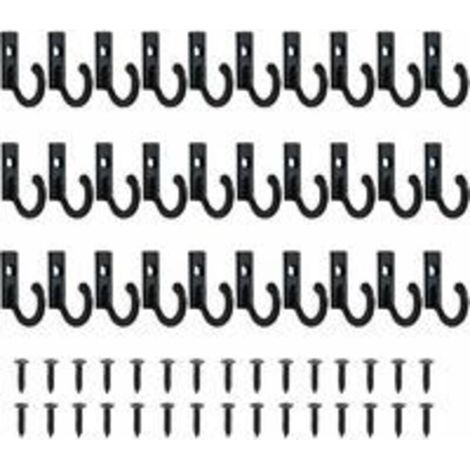 Set of 30 Small Vintage Hooks, Wall Hooks for Keys, Hanging Hooks, Jewelry Hooks, Key Hooks for Clothes, Coat Hooks with Screws, Wall Mounted Coat Hooks for Bathrooms