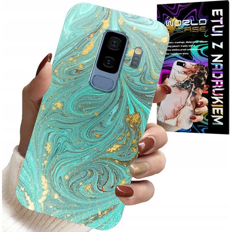 Custodia per Samsung Galaxy S9 Plus - motivo marmorizzato + pellicola in idrogel (1/5)