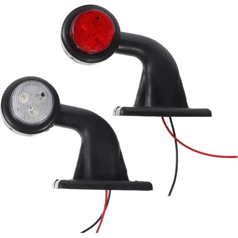 Clignotants Latéraux LED pour Camion et Remorque, Feux Arrière Rouges et Blancs en Abs, Haute Luminosité, Adaptés pour Tracteur et Usage Routier (1/5)