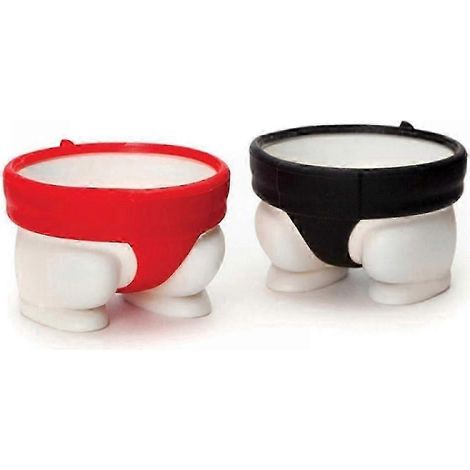 2-teiliges Eierbecher-Set aus Silikagel, Sumo-Eierbecher-Set, Kindereierbecher, 6 x 5,5 x 4 cm (1/5)