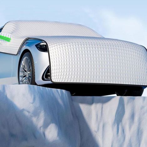 Schneeschutz fürs Auto, Ganzjahres-Windschutzscheibenabdeckung, tragbarer Sonnenschutz (1/5)