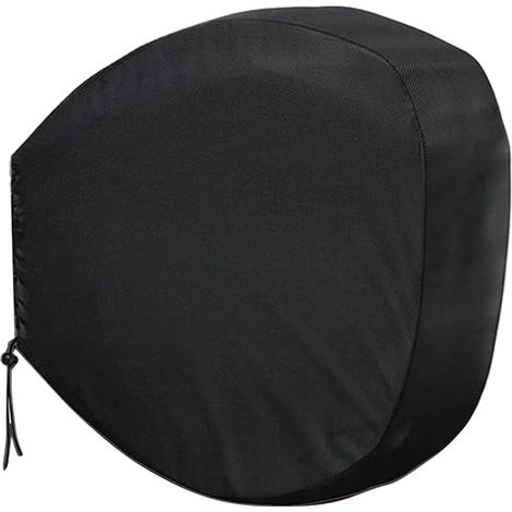 Housse de protection murale pour tuyau d'arrosage rétractable, tissu Oxford 420D, finition argentée, 55 x 55 x 30 cm, noir (1/5)