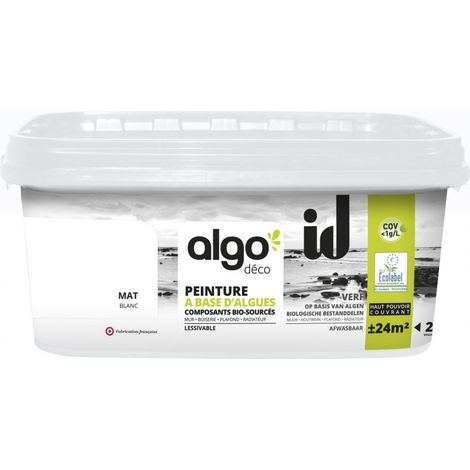 Peinture écologique Algo - Blanc Chaud - 2L / Mat (1/5)