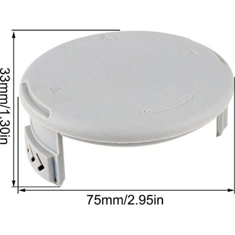 Lot de 2 capuchons de bobine de rechange pour débroussailleuse Ryobi One+ AC14RL3A et Ryobi AC14HCA One+ (1/3)