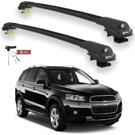 TURTLE kompatibel mit Chevrolet Captiva 2006-2018 Dachträger Air1 Schwarz (1/5)