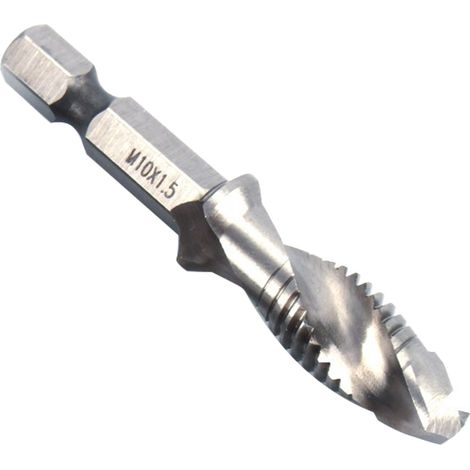 Foret hexagonal M10 HSS 1/4" et foret de taraudage pour outil électrique (1/5)