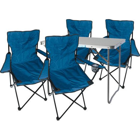 5-teiliges Campingmöbel Set Blau-MMC330870+4xMPO2431 (1/5)