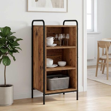 vidaXL Aparador Madera envejecida 97 x 33 x 81 cm Madera de ingeniería (1/5)