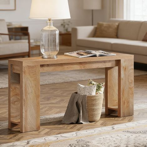 Console d’entrée polyvalente style rustique, design extra long