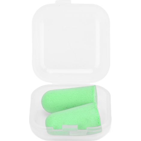 2 Pièces Bouchons d'Oreille en Mousse, Isolation Acoustique Anti-Bruit pour Maison, Vert (1/5)