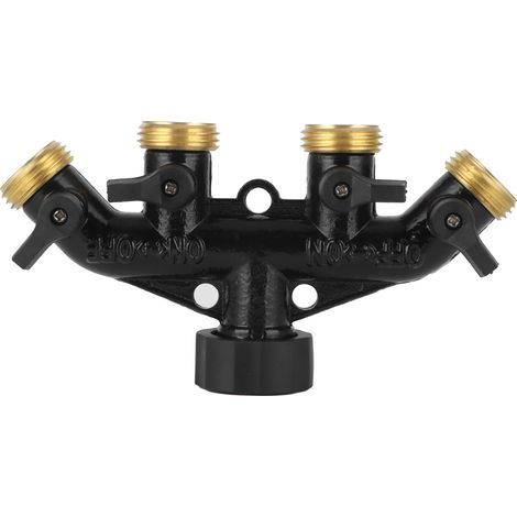 Adaptateur de connecteur de robinet de séparateur de tuyau d'eau à 4 voies pour le fil américain d'irrigation agricole (1/5)