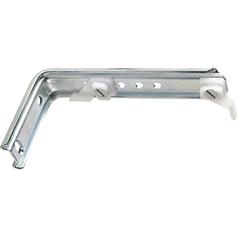 Soporte Doble Para Riel Aluminio Blanco Reforzado