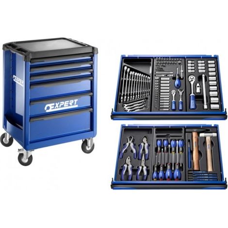 Facom – Servante d'atelier 6 tiroirs – Composition 123 outils – Pour espaces confinés – Charge maximale 300kg – Outils pour professionnels (1/3)