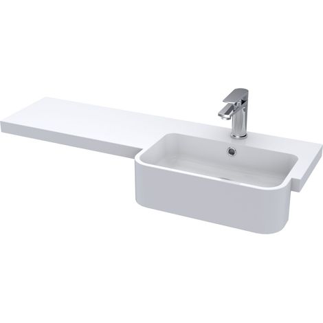 1000 ROUND S/RECESS POLYMARBLE BASIN RH