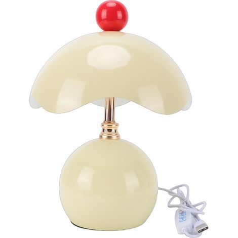 Eggshell-shaped table lamp, 3 color temperatures, continuously variable intensity, with ceramic base, glass lampshade for reading, cream-colored work light (1/5)