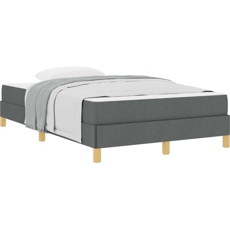 Maison Exclusive - Letto a molle con materasso Grigio scuro 120 x 190 cm Tessuto