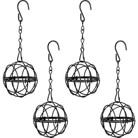 Vogelfettkugeln, hängender Futterspender aus Metall mit Haken für den Garten (1/5)