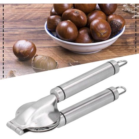Ouvre-châtaignes en coffret coloré, pince à châtaignes croisée en acier inoxydable, pince à noix, pince à châtaignes, éplucheur (1/5)