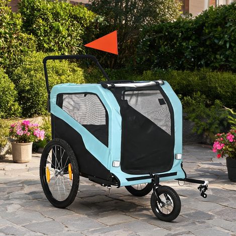Remorque vélo et poussette pour chien en acier et tissu Oxford (1/5)