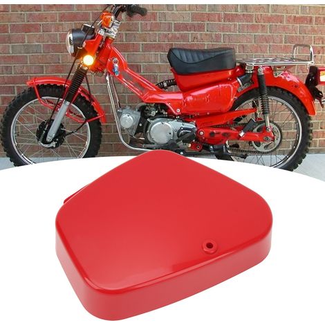 Die rote Abdeckung für das rechte Batteriefach ist kompatibel mit den Motorrädern Honda CT90, CT110 und CA105T. (83600-459-910ZA) (1/5)