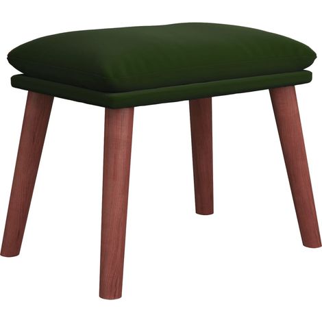 Repose-pied Vert foncé 45x29,5x35 cm Velours vidaXL