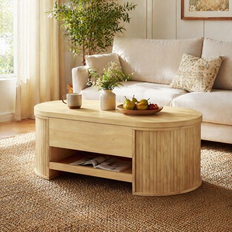 Tavolo salotto alzabile con ripiano MDF 110 cm OKMYHOME (1/5)