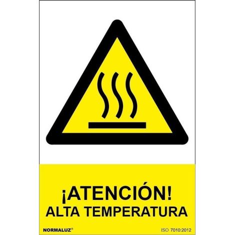 Señal ¡Atención! Alta Temperatura Con Tintas UV | ADHESIVOS DE VINILO - 150 x 200 mm (1/2)