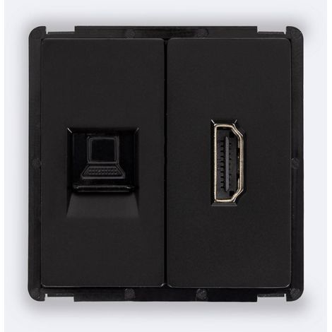 RJ45-Anschluss CAT 6 Internet + HDMI Modern