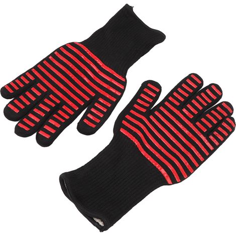 2 Stück Grillhandschuhe, flammhemmend, hitzebeständig, mikrowellengeeignet für den industriellen Einsatz (1/5)