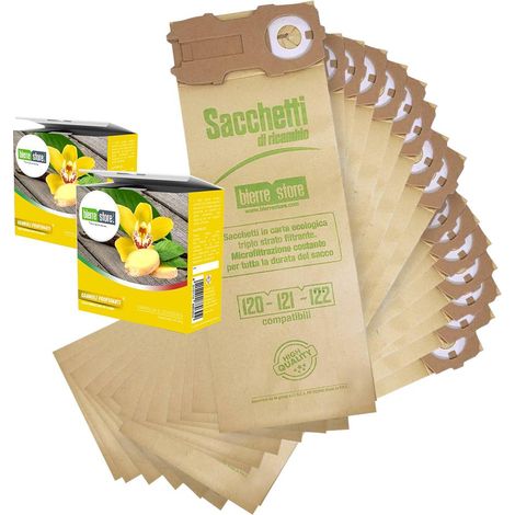 Sacchetti folletto vk 121 vk 122 vk 120 16pz granuli vaniglia e zenzero compatibili
