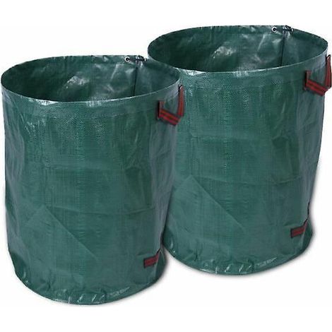 2 Pieces 270L Outdoor Garden Waste Bags, Green Garbage Bags, Sturdy Garden Leaf Bins (1/5)