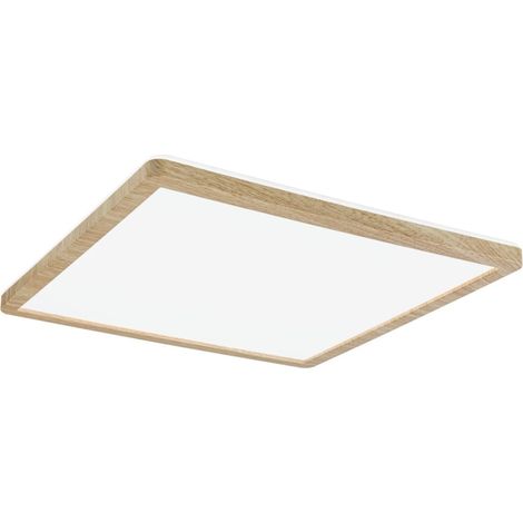 Paulmann LED Deckenleuchte Atria Shine Backlight Holzoptik eckig 29,3 x 29,3 cm Deckenlampen (1/3)