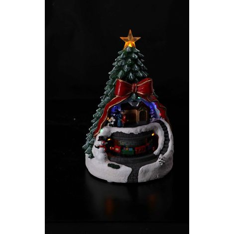 Ad Trend Paesino Invernale Natale con 11 Led 21 x 20 Cm H 30,5 Cm Multicolor (1/2)