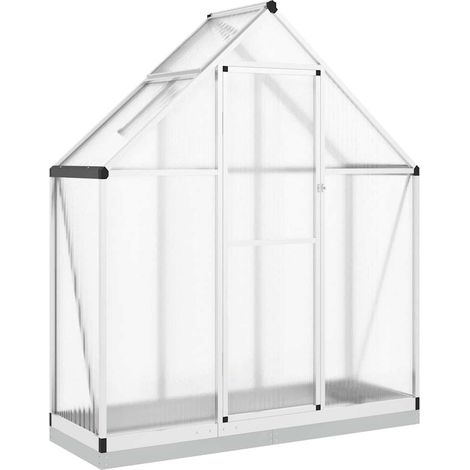 Serra tenda riparo piante fiori ortaggi con base telaio argento 169 x 58 x 202 cm alluminio argento 020044520