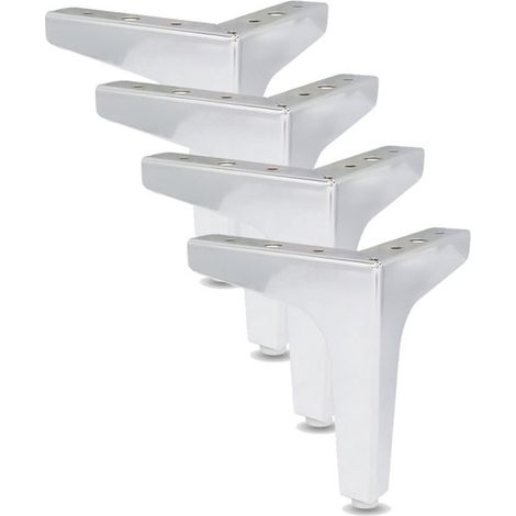 Piedini per mobili，10 cm，Argento，4 pezzi (1/5)